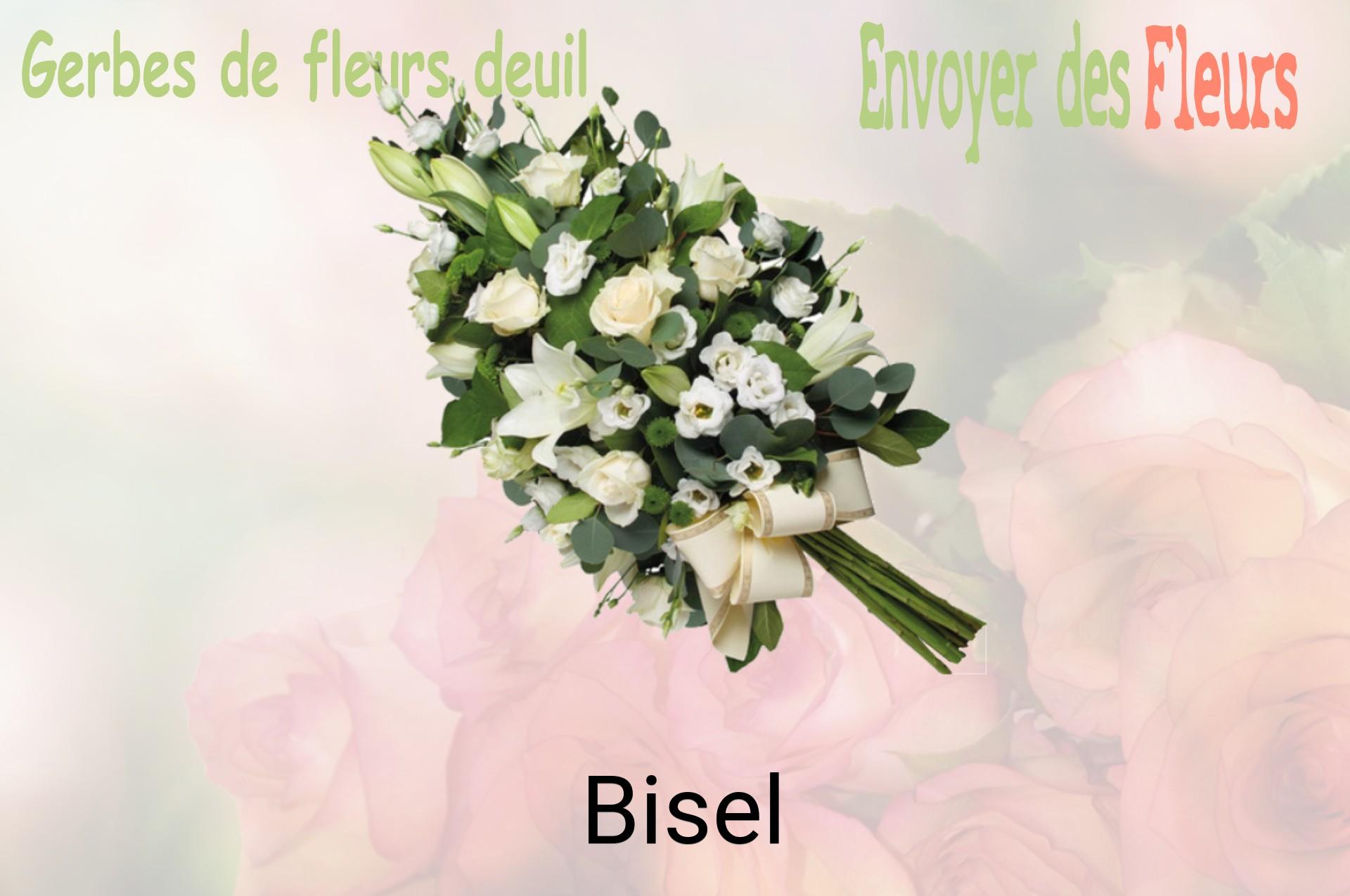 Gerbe de fleurs de deuil livrée à Bisel